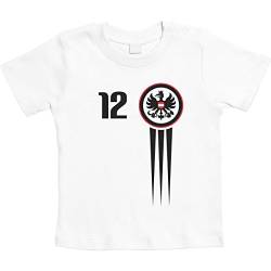 Österreich Nationalmannschft Trikot Fanshirt Nr 12 Unisex Baby T-Shirt Gr. 66-93 18-24 Monate / 93 Weiß von Shirtgeil