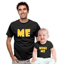 Partner Outfit Geschenkidee - Me Mini Me - Baby und Papa Tshirts Man Schwarz 3XL/Baby Schwarz 18-24 Monate von Shirtgeil
