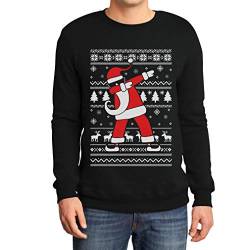 Pullover Herren Weihnachten Dab vom Weihnachtsmann Weihnachtspullover Xmas Pulli Sweatshirt XX-Large Schwarz von Shirtgeil