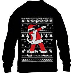 Pullover Jungen Kids Weihnachten Geschenk Dab vom Weihnachtsmann Kinder Sweatshirt Mädchen L 140 Schwarz von Shirtgeil