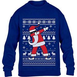 Pullover Jungen Kids Weihnachten Geschenk Dab vom Weihnachtsmann Kinder Sweatshirt Mädchen M 128 Blau von Shirtgeil