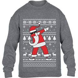 Pullover Jungen Kids Weihnachten Geschenk Dab vom Weihnachtsmann Kinder Sweatshirt Mädchen M 128 Grau von Shirtgeil