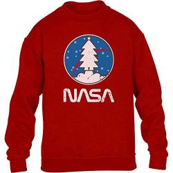 Pullover Jungen Xmas NASA Weihnachtspullover Zum Verschenken Kinder Sweatshirt 140 Rot von Shirtgeil