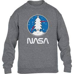 Pullover Jungen Xmas NASA Weihnachtspullover Zum Verschenken Kinder Sweatshirt 152 Grau von Shirtgeil