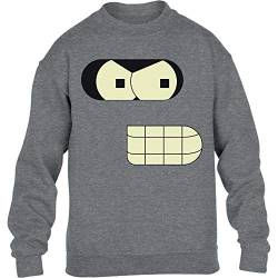 Roboter Faschingskostüme Karneval Kostüm Kinder Pullover Sweatshirt 152 Grau von Shirtgeil