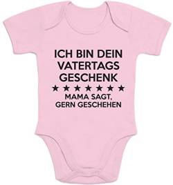 Shirtgeil Baby Body Papa Ich Bin Dein Vatertagsgeschenk Mama SAGT Gern Geschehen Kurzarm Strampler 0-3 Monate Rosa von Shirtgeil