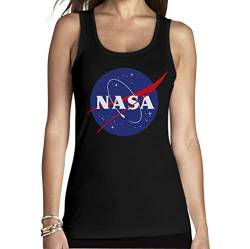 Shirtgeil NASA Logo Space Raumfahrt Damen Outfit Frauen Tank Top X-Large Schwarz von Shirtgeil