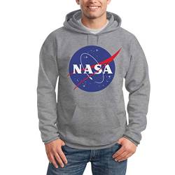 Shirtgeil NASA Logo Space Raumfahrt Herren Outfit Kapuzenpullover Hoodie XXXXX-Large Grau von Shirtgeil