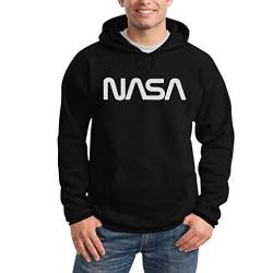 Shirtgeil NASA Nerds & Geeks Motiv - Space Worm Logo Kapuzenpullover Hoodie Medium Schwarz von Shirtgeil