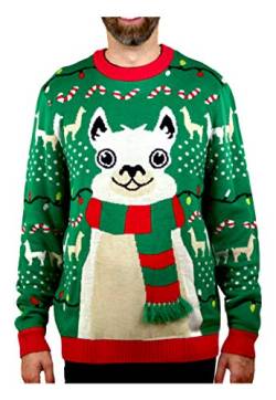 Shirtgeil Ugly Christmas Sweater - Weihnachten Lama Weihnachtspullover Familie Sweater Large Multicolor von Shirtgeil