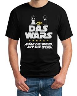 T-Shirt Herren Das Wars Mit Mir - JGA Gruppen Junggesellenabschied Party Oberteil Männer Tshirt XX-Large Schwarz von Shirtgeil