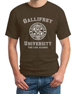 T-Shirt Herren Gallifrey University Schwarz S Männer Tshirt - Doctor Time Academy Who von Shirtgeil