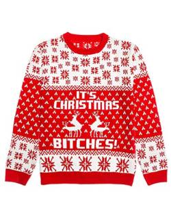 Ugly Christmas Sweater - It's Christmas Bitches Weihnachtspulli Sweater, Multicolor, S von Shirtgeil