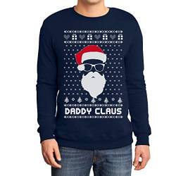 Ugly Christmas Weihnachtspullover Daddy Claus Sweatshirt Large Marineblau von Shirtgeil