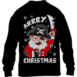 Ugly Xmas Arrry Christmas Piraten Weihnachtspullover Kinder Pullover Sweatshirt 116 Schwarz von Shirtgeil