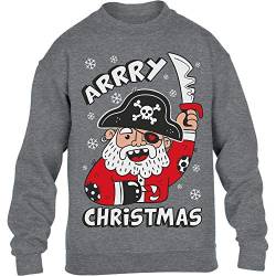 Ugly Xmas Arrry Christmas Piraten Weihnachtspullover Kinder Pullover Sweatshirt 140 Grau von Shirtgeil