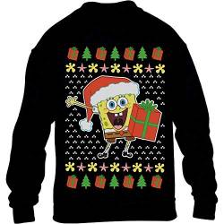 Weihnachtspullover Spongebob Weihnachten Nickelodeon Kinder Pullover Sweatshirt 104 Schwarz von Shirtgeil