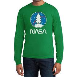 Xmas Herren Langarmshirt NASA Space Langarm T-Shirt X-Large Grün von Shirtgeil