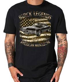 American Classic Muscle car Shirt Oldtimer Vintage Hot Rod RocknRoll Shirts (L, 60s Riviera schwarz) von Shirtmatic