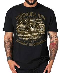 Biker T-Shirt Milwaukee Iron Legends Chopper Bobber V2 Motorrad Motorcycle (5XL, Knucklehead) von Shirtmatic