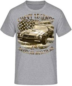 Chevy American Vintage musclecars Hot Rod USA T-Shirt (L, 70s Camaro 2 grau) von Shirtmatic