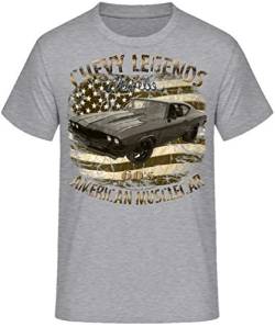 Chevy American Vintage musclecars Hot Rod USA T-Shirt (M, 60s Chevelle grau) von Shirtmatic
