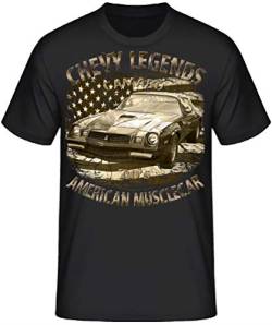 Chevy American Vintage musclecars Hot Rod USA T-Shirt (M, 70s Camaro 2 schwarz) von Shirtmatic