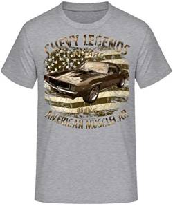 Chevy American Vintage musclecars Hot Rod USA T-Shirt (XXL, 60s Camaro grau) von Shirtmatic
