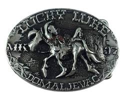 Lucky Luke Horse Rider Cowboy Buckle Western Gürtelschnalle für Herren und Damen von Shirtmatic