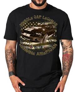 Modern Stang T-Shirt, GT V8, USA Flag Pony American Muscle car (M, Stang Dark schwarz) von Shirtmatic