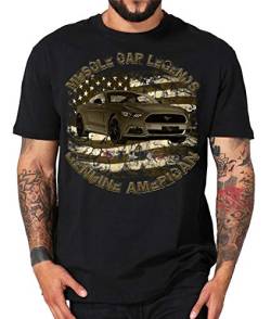 Modern Stang T-Shirt, GT V8, USA Flag Pony American Muscle car (S, Stang 16) von Shirtmatic