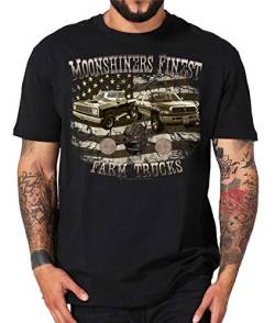 Moonshiners Finest American Redneck Pickup Farm Truck Shirts (5XL, schwarz RAMs) von Shirtmatic