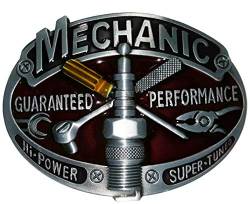 Shirtmatic Mechanic Mechaniker Buckle Gürtelschnallen Auto V8 Werkstatt Hot Rod Rockabilly (Performance) von Shirtmatic