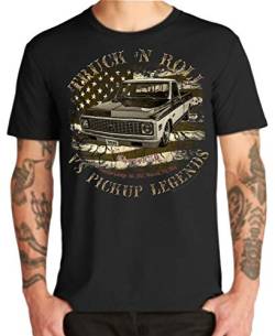 Truck n Roll Shirts USA Pickup F100 Chevy Apache Blazer C10 Ram Mercury Hot Rod (XXL, Chevy C10) von Shirtmatic