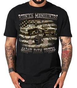 USA Pickup Truck T-Shirts Sweatshirts kompatibel mit raMs Dodge (L, Redneck schwarz) von Shirtmatic