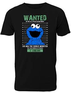 Fun T-Shirt Männer - mit Spruch Cookie Monster Wanted von Shirtoo