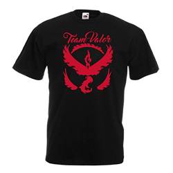 Go Team Valor T-Shirt für Team Red (Wagemut), M von Shirtoo