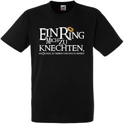 Herren T-Shirt EIN Ring Mich zu knechten für den Junggesellenabschied (Männer) in schwarz, Größe L von Shirtoo