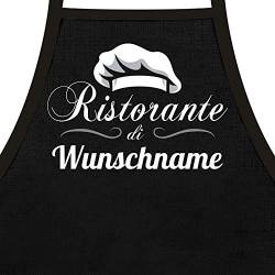 Kochschürze für Männer Ristorante di + Wunschname - als Geschenk Grillschürze oder Küchen Schürze personalisiert von Shirtoo