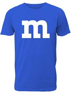 Lustiges Fasching & Karneval Männer Gruppen T-Shirt mit M Aufdruck in bunten Farben m & m und m für Herren in blau von Shirtoo