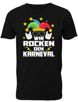 Lustiges Karneval T-Shirt als Verkleidung/Kostüm zu Fasching - Wir rocken den Karneval von Shirtoo