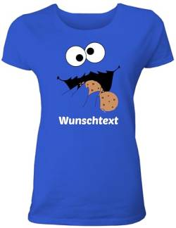 Lustiges Keks Monster T-Shirt mit Wunschtext für Frauen/Damen T-Shirt von Shirtoo