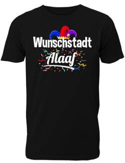 Lustiges T-Shirt für Männer und Frauen als Verkleidung oder Kostüm zum Fasching und Karneval - Wunschstadt Alaaf von Shirtoo
