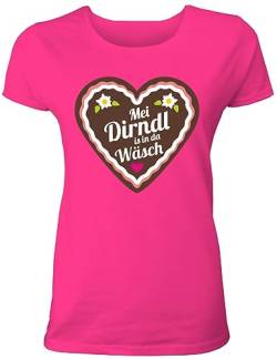 Shirtoo Damen Oktoberfest T-Shirt - MEI Dirndl is in da Wäsch - Lustiger Trachten Ersatz von Shirtoo