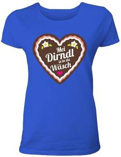 Shirtoo Damen Oktoberfest T-Shirt - MEI Dirndl is in da Wäsch - Lustiger Trachten Ersatz von Shirtoo