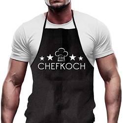 Shirtoo Kochschürze CHEFKOCH - Lustiges Geschenk für Männer und Hobbyköche zum Geburtstag oder zu Weihnachten von Shirtoo