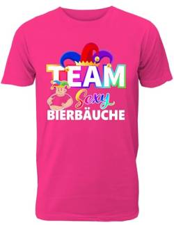 Team Karneval Gruppenshirts - Lustige Fasching T-Shirts für Männer, Vereine & Freunde mit Motiv Team Sexy Bierbäuche von Shirtoo