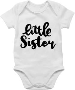 Baby Body Junge Mädchen - Little Sister Kleine Schwester - 1/3 Monate - Weiß - schwestern outfit geschenk lil sis bodys babygeschenke geschenke für babybodys sachen mädchen, 2023 babysachen 2024 von Shirtracer