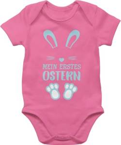 Baby Body Junge Mädchen - Ostergeschenke - Mein erstes Ostern - Hase - 6/12 Monate - Pink - happy easter erste bodys für babys outfit ostereier 1.ostern buddy osteroutfit hasi 1 baby-body clothes von Shirtracer