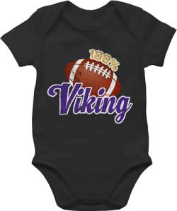 Baby Body Junge Mädchen - Sport & Bewegung - 100% Viking - 3/6 Monate - Schwarz - bodies kurzarm bodys strampler babysachen für babys basketball outfit american football kinderbodys buddy von Shirtracer